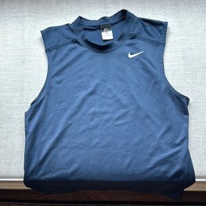 Nike Blue Dri-Fit Sleeveless Top - Navy Size L